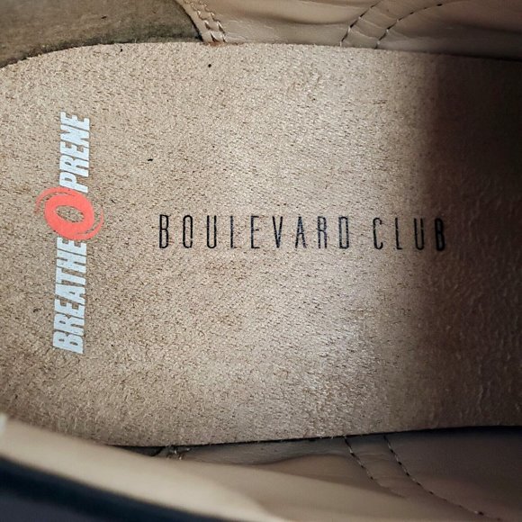 Boulevard Club Black Leather Dress Shoes Mens 10M Breatheoprene - Picture 8 of 9